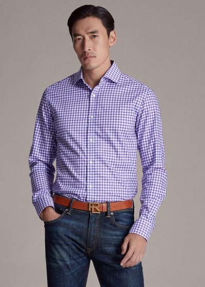 Camisa Ralph Lauren Hombre Morados - Gingham Twill - PEHKQ2907